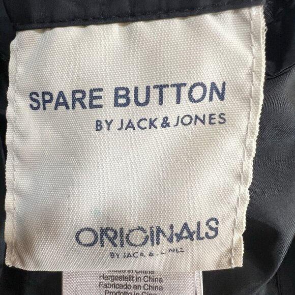 JACK & JONES Originals Mens Hooded Padded Jacket Size Large Black - Picture 5 of 15